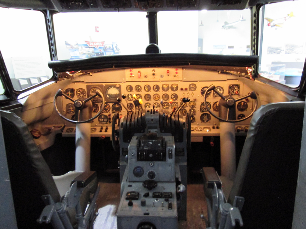 Cockpit of a Convair 240 at the Museum of Flying in Santa Monica